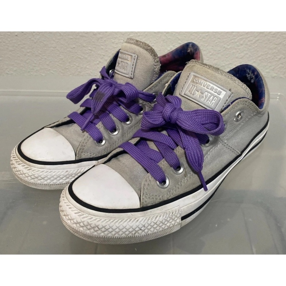 Converse All Star Womens Gray Sneakers Size 6 1/2? No Markings For Size